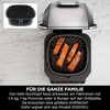image:imageNinja 5in1 Indoor Grill and Oil Free Deep Fryer 5 Modes EG351EU  Cooks up to 4 burgers 57L capacity low smoke emission digital meat thermometer included