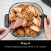 image:imageNinja 6Cup CleanCrisp Glass Container amp Storage Lid Crispi XSKSFN6CUP  450F rated PFAS and PTFE free Microwave freezer and dishwashersafe4 QT