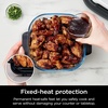 image:imageNinja 6Cup CleanCrisp Glass Container amp Storage Lid Crispi XSKSFN6CUP  450F rated PFAS and PTFE free Microwave freezer and dishwashersafe4 QT