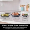 image:imageNinja 6Cup CleanCrisp Glass Container amp Storage Lid Crispi XSKSFN6CUP  450F rated PFAS and PTFE free Microwave freezer and dishwashersafe6 Cup Pack of 2