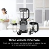 image:imageNinja AMZ493BRN Compact Kitchen System with AutoiQ Blender Food Processor Combo Blend Chop Mix Doughs 1200 Watts Dishwasher safe 18 oz Cup blackgrey Renewed