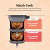 image:imageNinja Air Fryer DoubleStack 8 Qt 6in1 Black SL201  Air fry broil roast bake reheat dehydrate Cooks 4 foods at once Smart Finish Match Cook10 QT