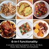 image:imageNinja Air Fryer DoubleStack 8 Qt 6in1 Black SL201  Air fry broil roast bake reheat dehydrate Cooks 4 foods at once Smart Finish Match Cook10 QT