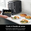 image:imageNinja Air Fryer DoubleStack 8 Qt 6in1 Black SL201  Air fry broil roast bake reheat dehydrate Cooks 4 foods at once Smart Finish Match Cook10 QT