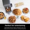 image:imageNinja Air Fryer DoubleStack 8 Qt 6in1 Black SL201  Air fry broil roast bake reheat dehydrate Cooks 4 foods at once Smart Finish Match Cook10 QT