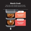 image:imageNinja Air Fryer DoubleStack 8 Qt 6in1 Black SL201  Air fry broil roast bake reheat dehydrate Cooks 4 foods at once Smart Finish Match Cook100 Qt