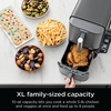 image:imageNinja Air Fryer DoubleStack 8 Qt 6in1 Black SL201  Air fry broil roast bake reheat dehydrate Cooks 4 foods at once Smart Finish Match Cook100 Qt