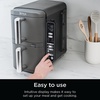 image:imageNinja Air Fryer DoubleStack 8 Qt 6in1 Black SL201  Air fry broil roast bake reheat dehydrate Cooks 4 foods at once Smart Finish Match Cook100 Qt