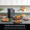 image:imageNinja Air Fryer DoubleStack 8 Qt 6in1 Black SL201  Air fry broil roast bake reheat dehydrate Cooks 4 foods at once Smart Finish Match Cook100 Qt
