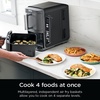 image:imageNinja Air Fryer DoubleStack 8 Qt 6in1 Black SL201  Air fry broil roast bake reheat dehydrate Cooks 4 foods at once Smart Finish Match Cook100 Qt