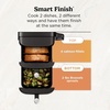 image:imageNinja Air Fryer DoubleStack 8 Qt 6in1 Black SL201  Air fry broil roast bake reheat dehydrate Cooks 4 foods at once Smart Finish Match Cook8 QT