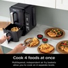image:imageNinja Air Fryer DoubleStack 8 Qt 6in1 Black SL201  Air fry broil roast bake reheat dehydrate Cooks 4 foods at once Smart Finish Match Cook8 QT