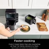 image:imageNinja Air Fryer DoubleStack 8 Qt 6in1 Black SL201  Air fry broil roast bake reheat dehydrate Cooks 4 foods at once Smart Finish Match Cook8 QT