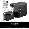 image:imageNinja Air Fryer DoubleStack 8 Qt 6in1 Black SL201  Air fry broil roast bake reheat dehydrate Cooks 4 foods at once Smart Finish Match Cook8 QT