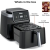 image:imageNinja Air Fryer Pro 5 Qt 5in1 Light Pink AF142PK  Air fry bake roast reheat dehydrate 1750W 400F max Fits 4 lbs fries DishwashersafeCharcoal