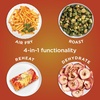 image:imageNinja Air Fryer Pro 5 Qt 5in1 Light Pink AF142PK  Air fry bake roast reheat dehydrate 1750W 400F max Fits 4 lbs fries DishwashersafeGrey