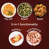 image:imageNinja Air Fryer XL with MaxCrisp 65 Qt 6in1 Grey AF181  Max crisp air fry roast bake reheat dehydrate 1750W 450F max Fits 9 lbs wings55 QT XL