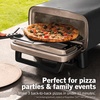 image:imageNinja Artisan Pizza Oven 12in Pizza in 3Min 700F 5in1 Gray MO201  Ninja Artisan Electric Pizza Oven bakes 5 pizza styles and air fries all in one outdoor applianceGray