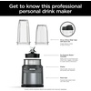 image:imageNinja BN400 Nutri Pro Compact Personal Blender AutoiQ Technology 1000Watts for Frozen Drinks Smoothies Sauces amp More with 18oz amp 24oz ToGo Cups amp Spout Lids Stone Silver Renewed