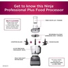 image:imageNinja BN601 Professional Plus Food Processor 1000PeakWatts with AutoiQ Preset Programs Chop Puree Dough Slice Shred with a 9Cup Capacity and a Silver Stainless Finish Renewed