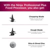 image:imageNinja BN601 Professional Plus Food Processor 1000PeakWatts with AutoiQ Preset Programs Chop Puree Dough Slice Shred with a 9Cup Capacity and a Silver Stainless Finish Renewed