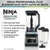 image:imageNinja BN751 Professional Plus DUO Blender 1400 Peak Watts 3 AutoIQ Programs for Smoothies Frozen Drinks amp Nutrient Extractions 72oz Total Crushing Pitcher amp 2 24oz ToGo Cups Black Renewed