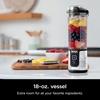 image:imageNinja Blast Portable Blender Cordless 18oz Vessel White BC151WH  USBC rechargeable cordless blending anywhere BlastBlade crushes ice amp frozen fruit Leakproof sip lid dishwasher safeWhite Marble