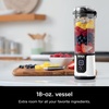 image:imageNinja Blast Portable Blender Cordless 18oz Vessel White BC151WH  USBC rechargeable cordless blending anywhere BlastBlade crushes ice amp frozen fruit Leakproof sip lid dishwasher safeWhite Glitter