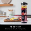 image:imageNinja Blast Portable Blender Cordless 18oz Vessel White BC151WH  USBC rechargeable cordless blending anywhere BlastBlade crushes ice amp frozen fruit Leakproof sip lid dishwasher safeMetallic Red