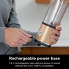 image:imageNinja Blast Portable Blender Cordless 18oz Vessel White BC151WH  USBC rechargeable cordless blending anywhere BlastBlade crushes ice amp frozen fruit Leakproof sip lid dishwasher safeMetallic Copper