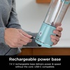 image:imageNinja Blast Portable Blender Cordless 18oz Vessel White BC151WH  USBC rechargeable cordless blending anywhere BlastBlade crushes ice amp frozen fruit Leakproof sip lid dishwasher safeAqua