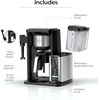 image:imageNinja Coffee Maker 10Cup Carafe FoldAway Frother Black CM401  Permanent Filter amp Removable Dishwasher Safe Reservoir 6 Brew Styles 8 Cup to Travel Mug to Pot Sizes10 Cup