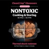 image:imageNinja Crispi Glass Air Fryer 4in1 Cherry Crush FN101DR  Max crisp bake air fry recrisp 450F max 4 Qt and 6 Cup containers PFASfree glass