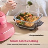 image:imageNinja Crispi Glass Air Fryer 4in1 Cherry Crush FN101DR  Max crisp bake air fry recrisp 450F max 4 Qt and 6 Cup containers PFASfree glass