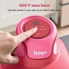 image:imageNinja Crispi Glass Air Fryer 4in1 Cherry Crush FN101DR  Max crisp bake air fry recrisp 450F max 4 Qt and 6 Cup containers PFASfree glass