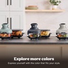 image:imageNinja Crispi Glass Air Fryer 4in1 Grey FN101GY  Max crisp bake air fry recrisp 450F max 4 Qt and 6 Cup containers PFASfree glassCyberspace Gray