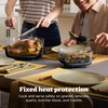 image:imageNinja Crispi Glass Air Fryer 4in1 Grey FN101GY  Max crisp bake air fry recrisp 450F max 4 Qt and 6 Cup containers PFASfree glassCyberspace Gray