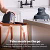 image:imageNinja Crispi Glass Air Fryer 4in1 Grey FN101GY  Max crisp bake air fry recrisp 450F max 4 Qt and 6 Cup containers PFASfree glassCyberspace Gray