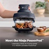 image:imageNinja Crispi Glass Air Fryer 4in1 Grey FN101GY  Max crisp bake air fry recrisp 450F max 4 Qt and 6 Cup containers PFASfree glassCyberspace Gray