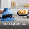 image:imageNinja Crispi Glass Air Fryer 4in1 Grey FN101GY  Max crisp bake air fry recrisp 450F max 4 Qt and 6 Cup containers PFASfree glassElectric Cobalt