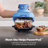 image:imageNinja Crispi Glass Air Fryer 4in1 Grey FN101GY  Max crisp bake air fry recrisp 450F max 4 Qt and 6 Cup containers PFASfree glassElectric Cobalt