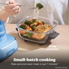 image:imageNinja Crispi Glass Air Fryer 4in1 Grey FN101GY  Max crisp bake air fry recrisp 450F max 4 Qt and 6 Cup containers PFASfree glassElectric Cobalt