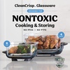 image:imageNinja Crispi Glass Air Fryer 4in1 Grey FN101GY  Max crisp bake air fry recrisp 450F max 4 Qt and 6 Cup containers PFASfree glassElectric Cobalt