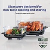 image:imageNinja Crispi Glass Air Fryer 4in1 Grey FN101GY  Max crisp bake air fry recrisp 450F max 4 Qt and 6 Cup containers PFASfree glassFrosted Lilac