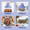 image:imageNinja Crispi Glass Air Fryer 4in1 Grey FN101GY  Max crisp bake air fry recrisp 450F max 4 Qt and 6 Cup containers PFASfree glassFrosted Lilac
