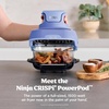 image:imageNinja Crispi Glass Air Fryer 4in1 Grey FN101GY  Max crisp bake air fry recrisp 450F max 4 Qt and 6 Cup containers PFASfree glassFrosted Lilac