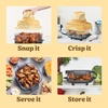 image:imageNinja Crispi Glass Air Fryer 4in1 Grey FN101GY  Max crisp bake air fry recrisp 450F max 4 Qt and 6 Cup containers PFASfree glassGinger Snap