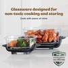 image:imageNinja Crispi Glass Air Fryer 4in1 Grey FN101GY  Max crisp bake air fry recrisp 450F max 4 Qt and 6 Cup containers PFASfree glassGinger Snap