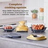 image:imageNinja Crispi Glass Air Fryer 4in1 Grey FN101GY  Max crisp bake air fry recrisp 450F max 4 Qt and 6 Cup containers PFASfree glassGinger Snap
