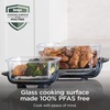 image:imageNinja Crispi Glass Air Fryer 4in1 Grey FN101GY  Max crisp bake air fry recrisp 450F max 4 Qt and 6 Cup containers PFASfree glassGreen Bundle